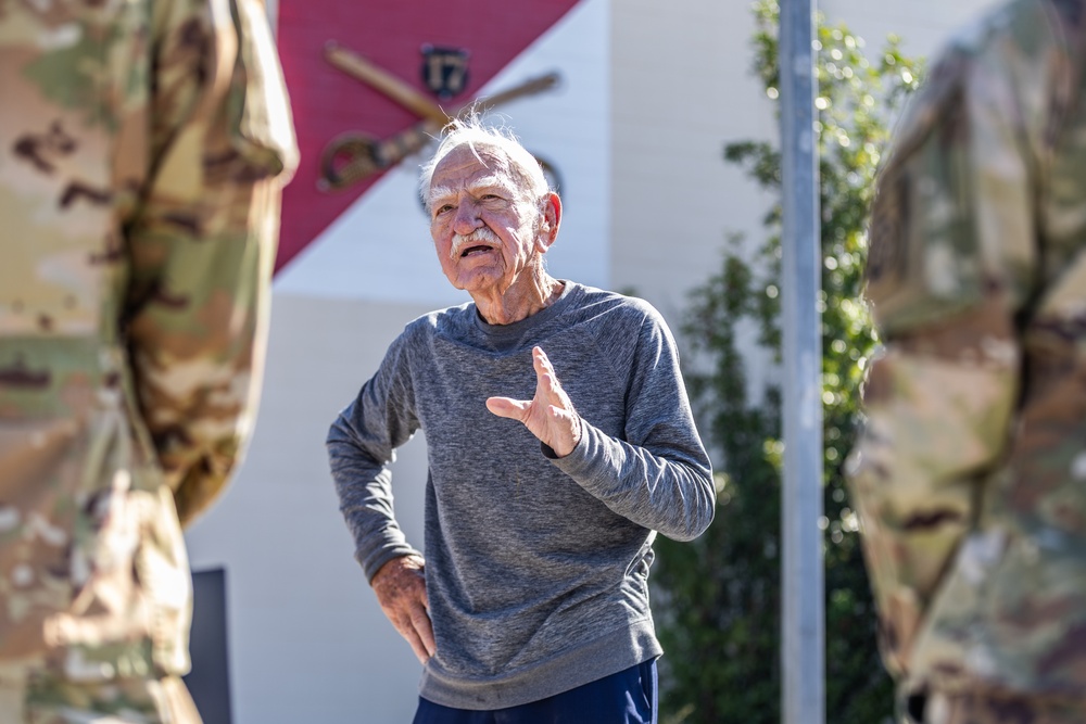 1-17th Air Cavalry Squadron (ACS) leaders host local Vietnam War veteran and family