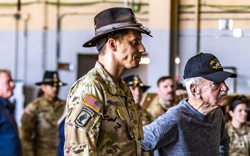 1-17th Air Cavalry Squadron (ACS) leaders host local Vietnam War veteran and family