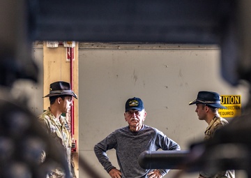 1-17th Air Cavalry Squadron (ACS) leaders host local Vietnam War veteran and family