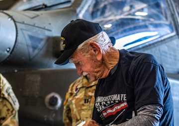 1-17th Air Cavalry Squadron (ACS) leaders host local Vietnam War veteran and family