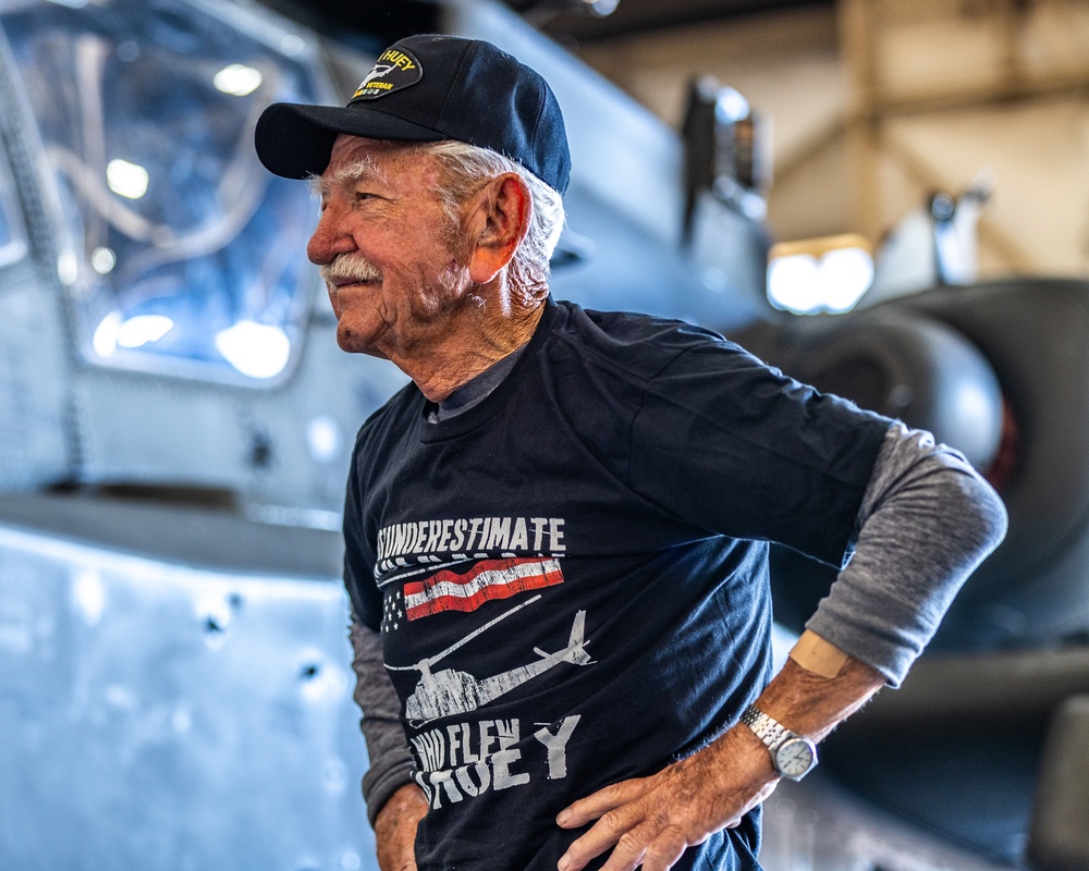 1-17th Air Cavalry Squadron (ACS) leaders host local Vietnam War veteran and family