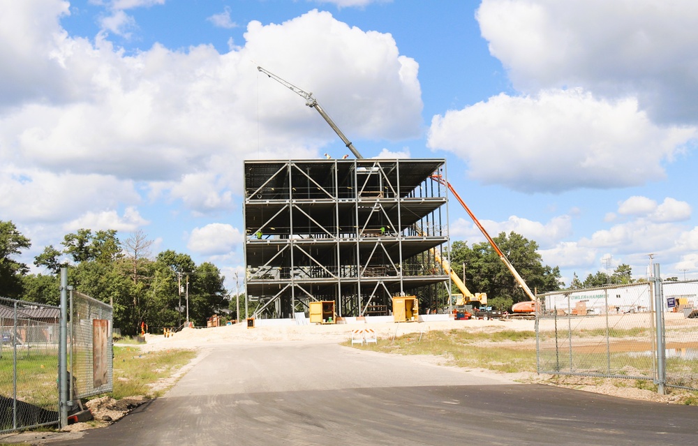 August 2025 construction operations for $55.75 million Collective Training Officers Quarters Project at Fort McCoy