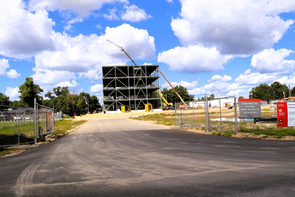 August 2025 construction operations for $55.75 million Collective Training Officers Quarters Project at Fort McCoy
