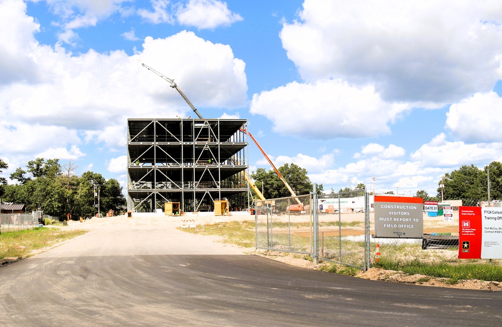 August 2025 construction operations for $55.75 million Collective Training Officers Quarters Project at Fort McCoy