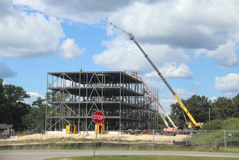 August 2025 construction operations for $55.75 million Collective Training Officers Quarters Project at Fort McCoy