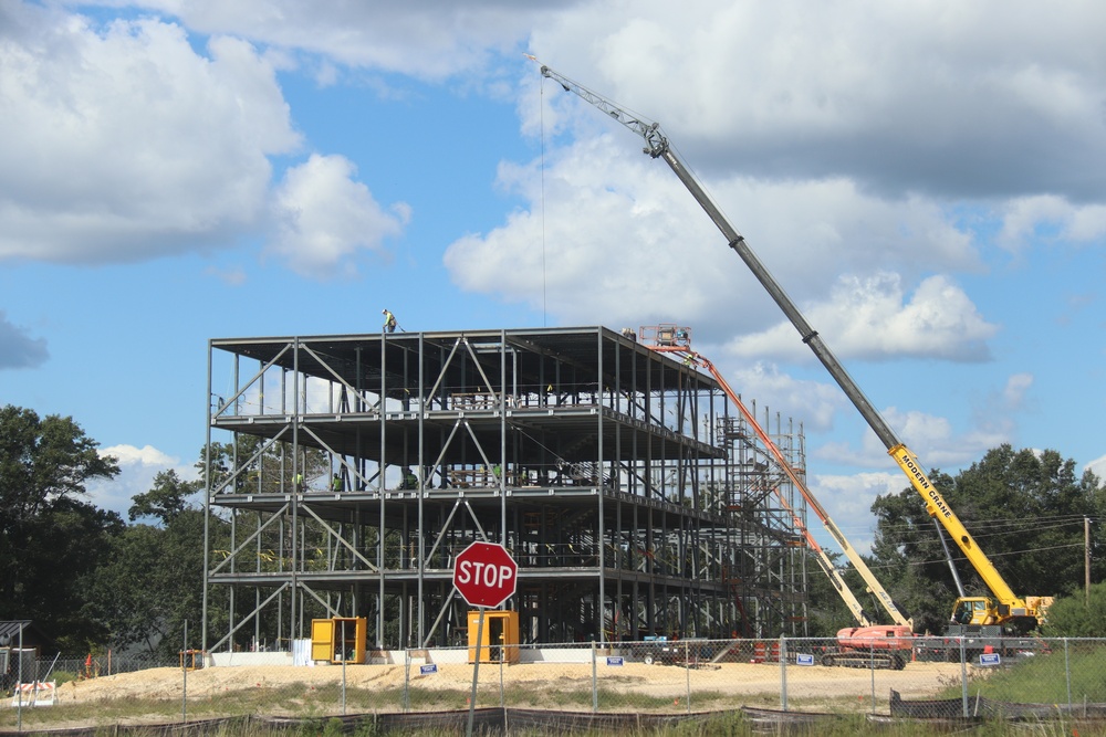 August 2025 construction operations for $55.75 million Collective Training Officers Quarters Project at Fort McCoy