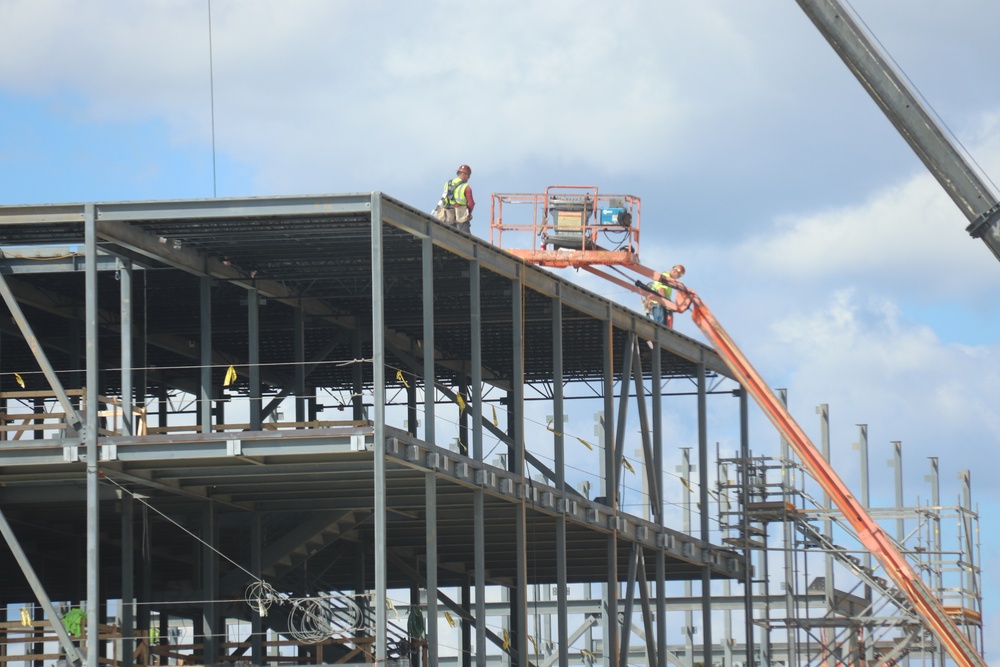 August 2025 construction operations for $55.75 million Collective Training Officers Quarters Project at Fort McCoy