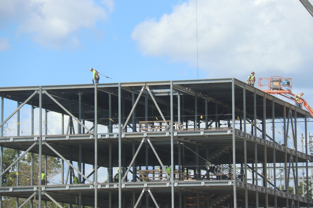 August 2025 construction operations for $55.75 million Collective Training Officers Quarters Project at Fort McCoy