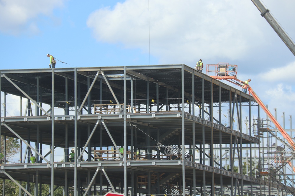 August 2025 construction operations for $55.75 million Collective Training Officers Quarters Project at Fort McCoy