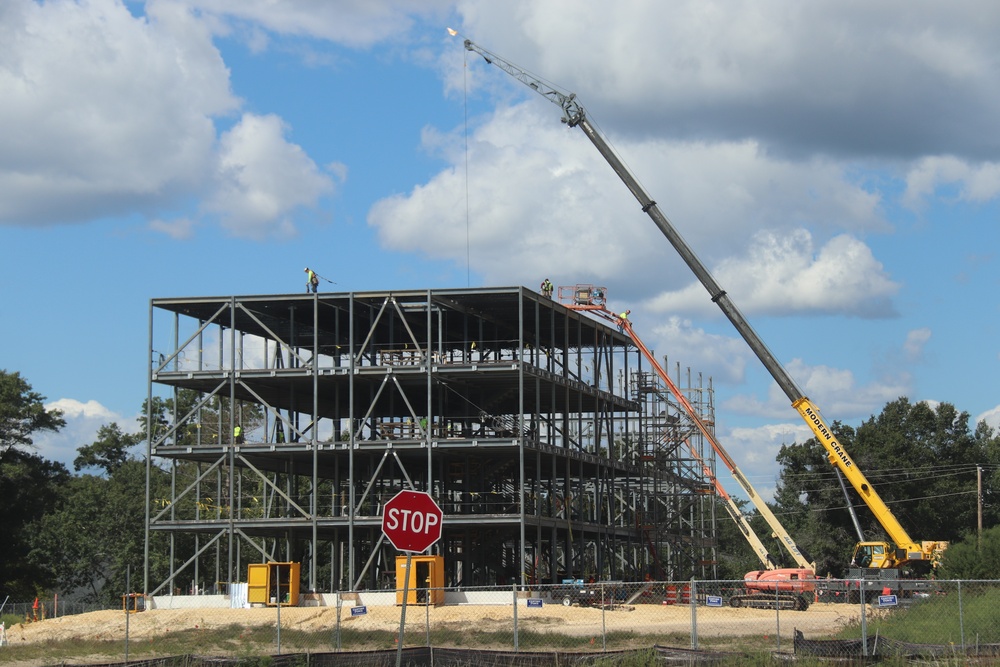 August 2025 construction operations for $55.75 million Collective Training Officers Quarters Project at Fort McCoy
