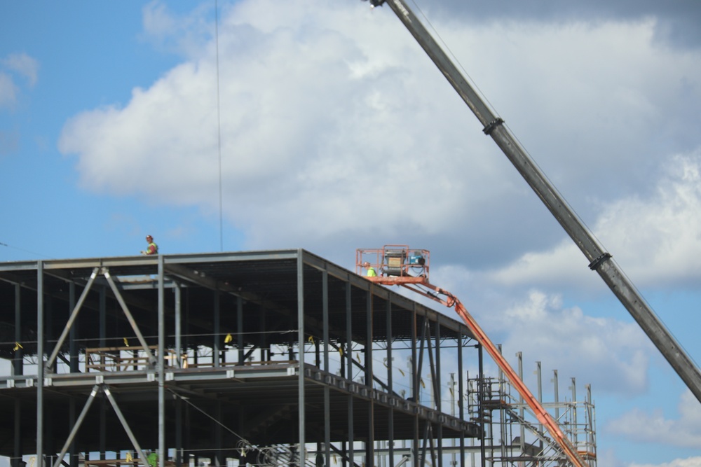 August 2025 construction operations for $55.75 million Collective Training Officers Quarters Project at Fort McCoy