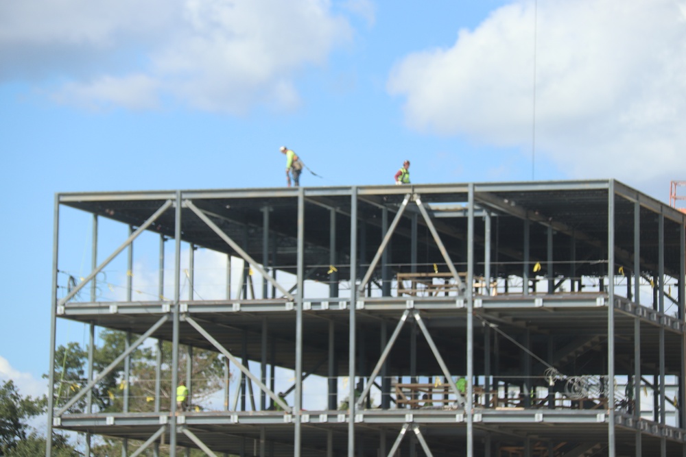 August 2025 construction operations for $55.75 million Collective Training Officers Quarters Project at Fort McCoy