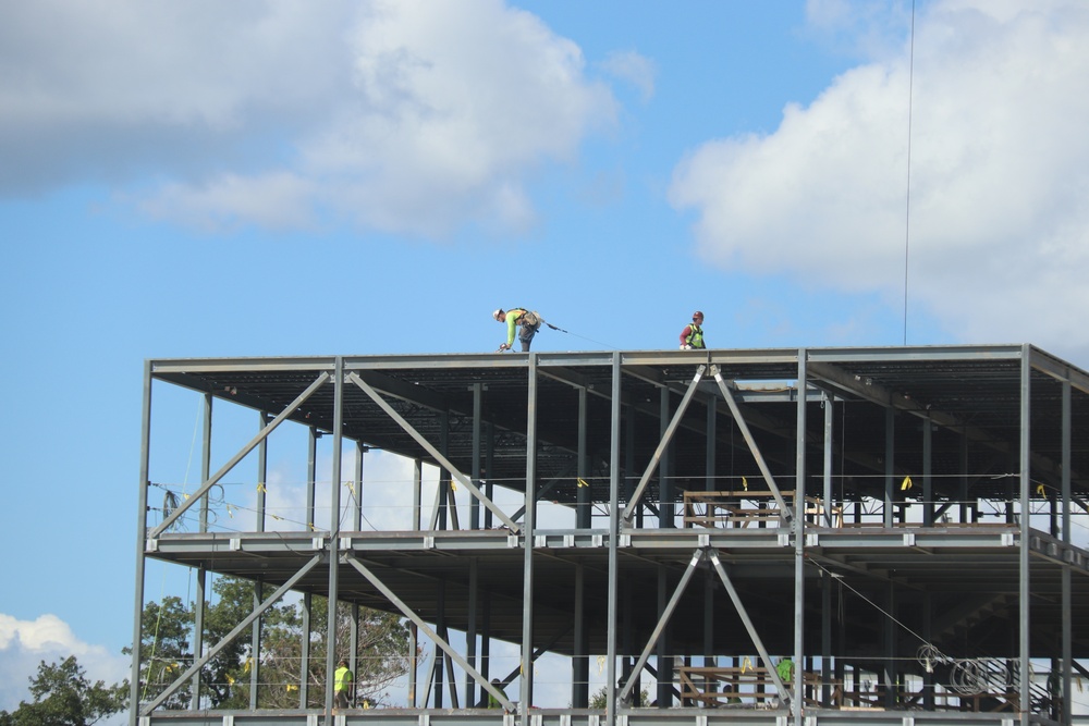 August 2025 construction operations for $55.75 million Collective Training Officers Quarters Project at Fort McCoy