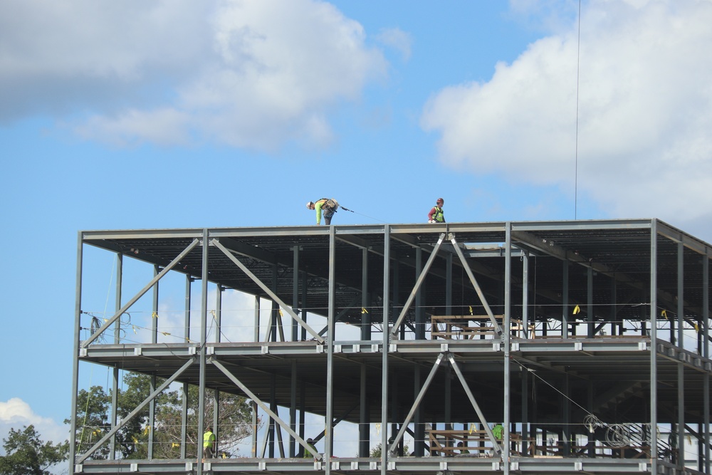 August 2025 construction operations for $55.75 million Collective Training Officers Quarters Project at Fort McCoy