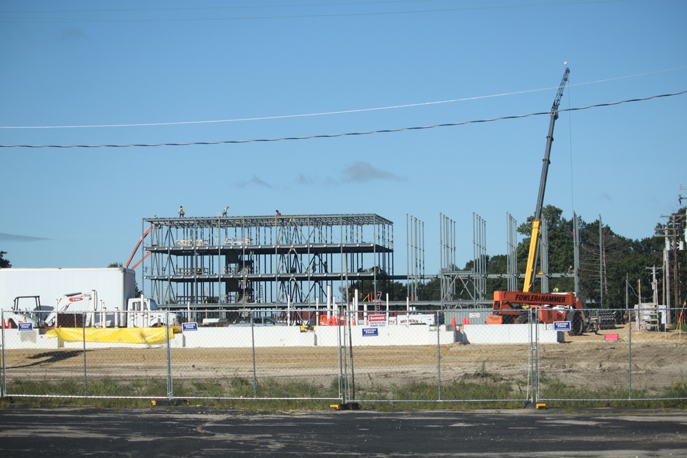 August 2025 construction operations for $55.75 million Collective Training Officers Quarters Project at Fort McCoy