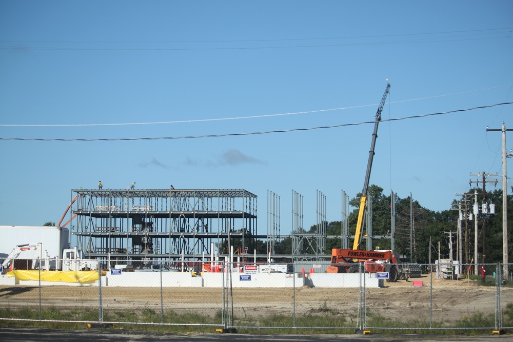 August 2025 construction operations for $55.75 million Collective Training Officers Quarters Project at Fort McCoy