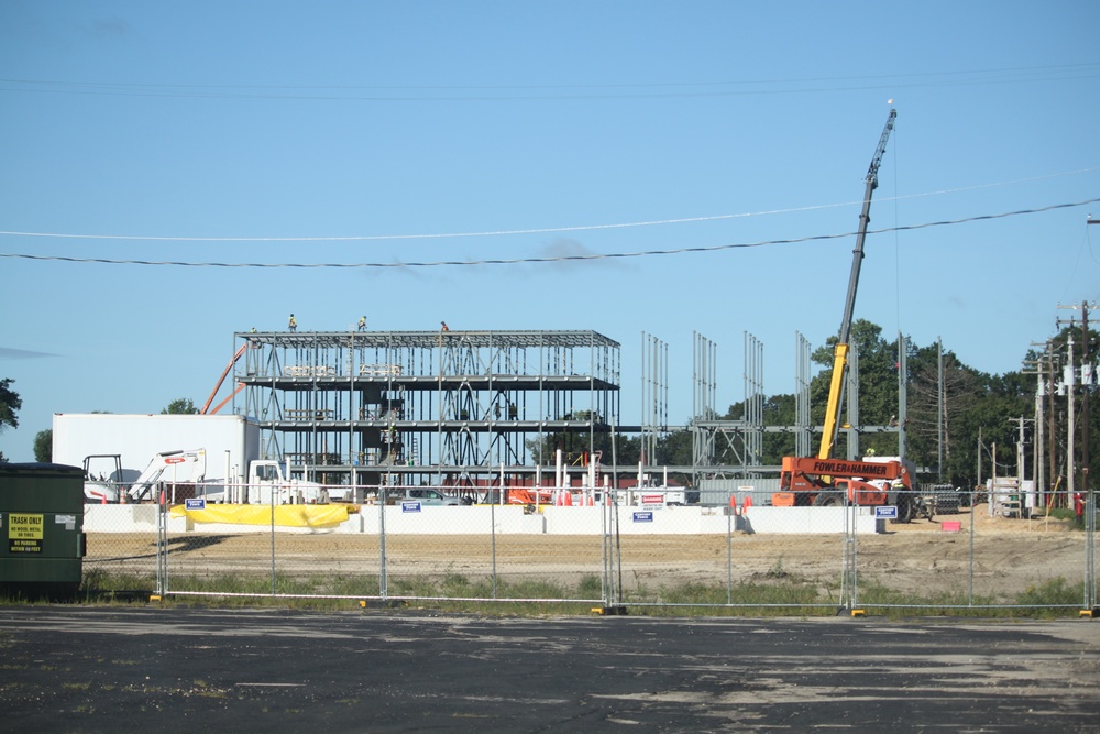 August 2025 construction operations for $55.75 million Collective Training Officers Quarters Project at Fort McCoy