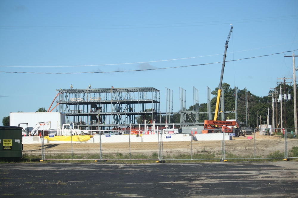 August 2025 construction operations for $55.75 million Collective Training Officers Quarters Project at Fort McCoy