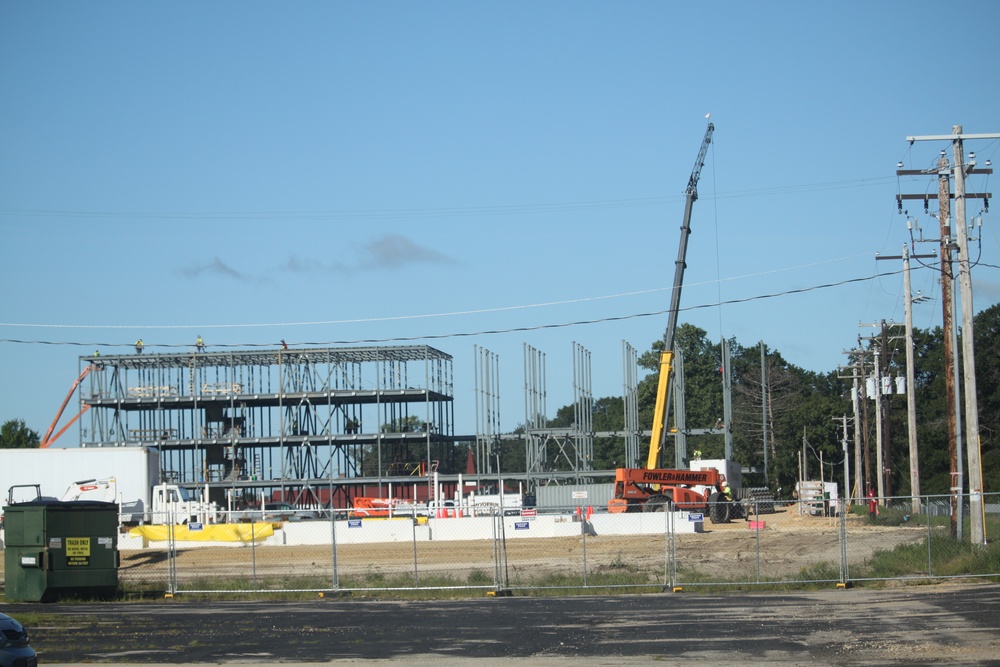 August 2025 construction operations for $55.75 million Collective Training Officers Quarters Project at Fort McCoy
