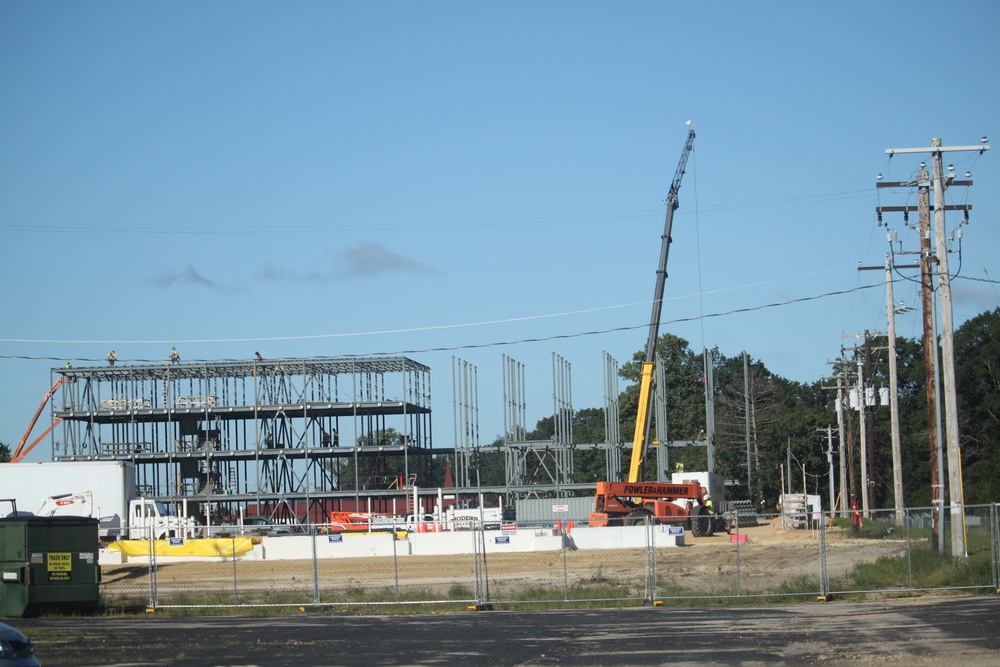 August 2025 construction operations for $55.75 million Collective Training Officers Quarters Project at Fort McCoy