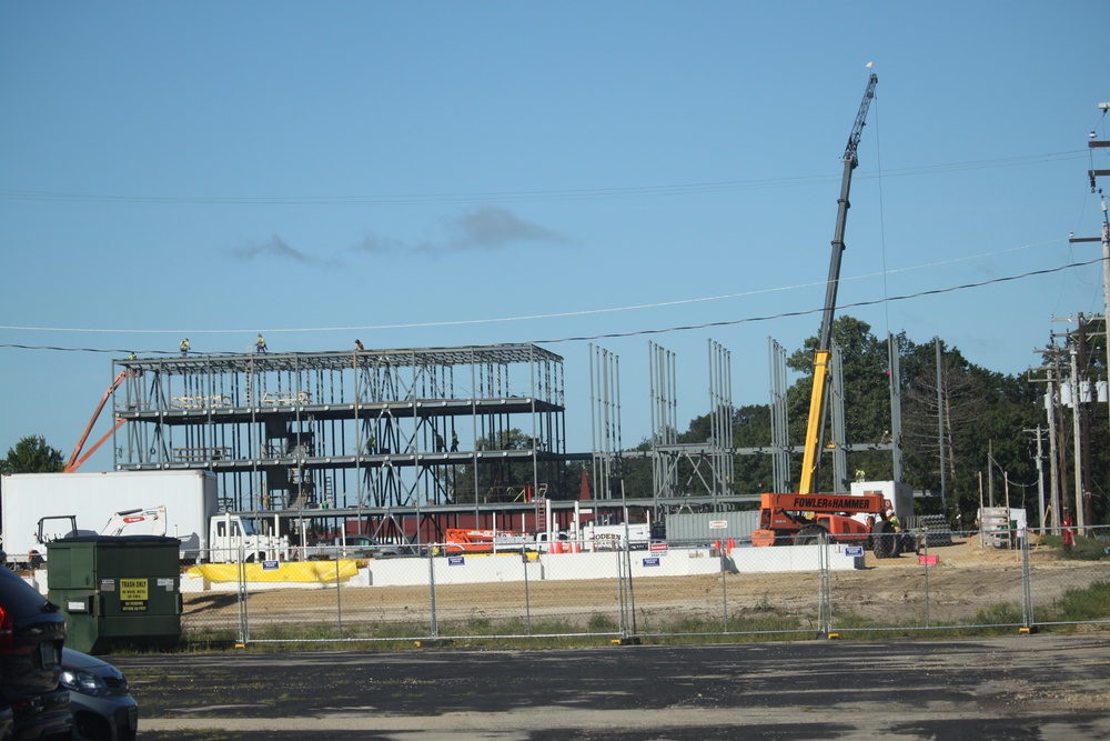 August 2025 construction operations for $55.75 million Collective Training Officers Quarters Project at Fort McCoy