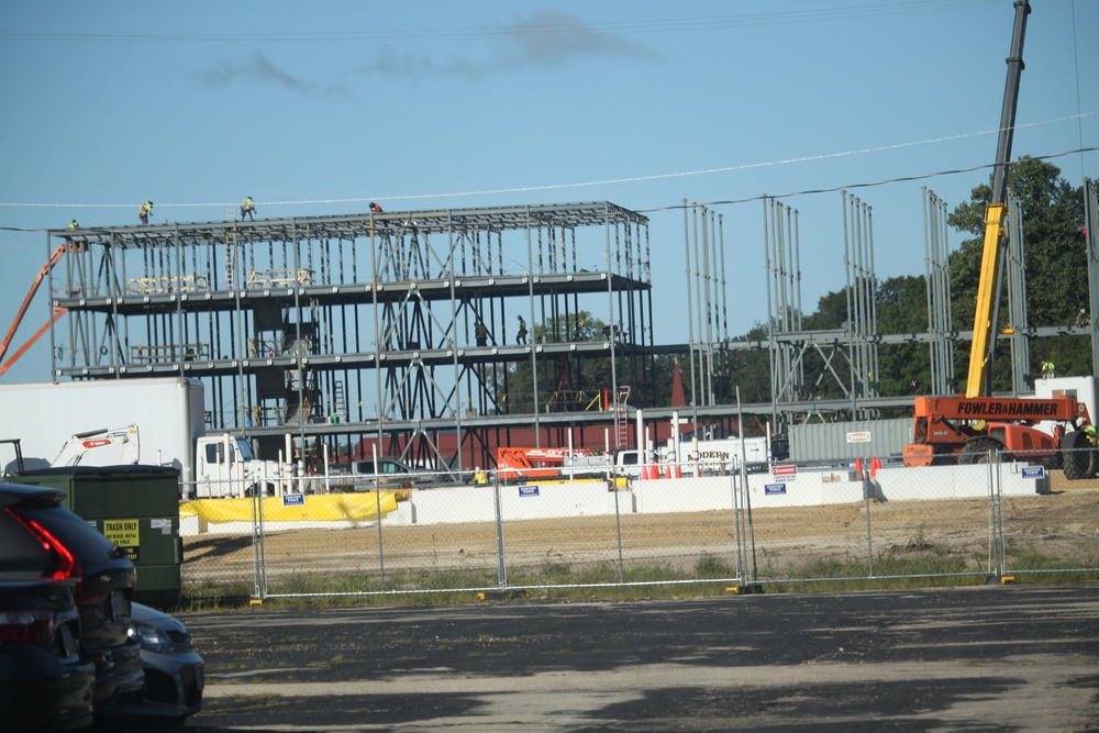 August 2025 construction operations for $55.75 million Collective Training Officers Quarters Project at Fort McCoy