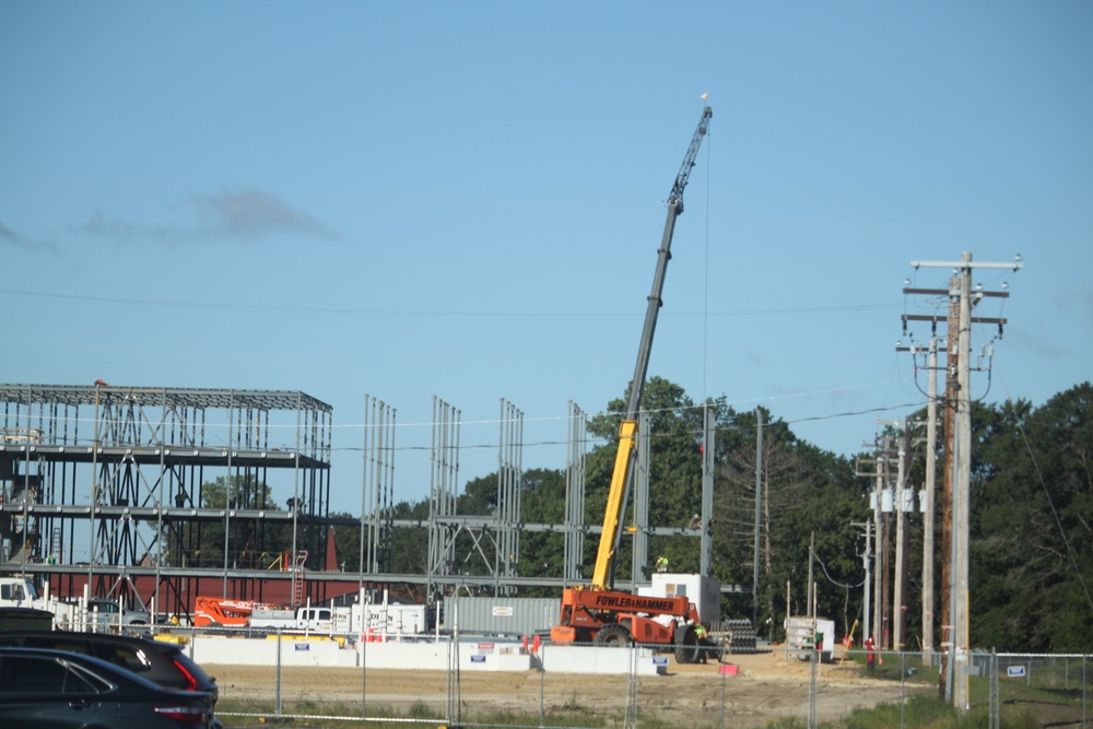 August 2025 construction operations for $55.75 million Collective Training Officers Quarters Project at Fort McCoy