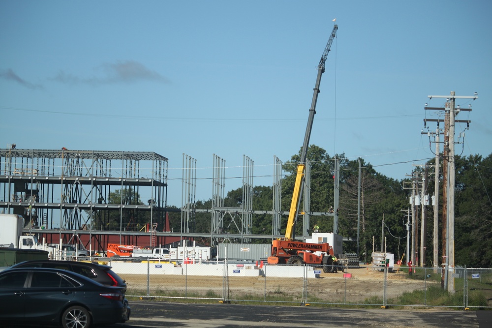 August 2025 construction operations for $55.75 million Collective Training Officers Quarters Project at Fort McCoy