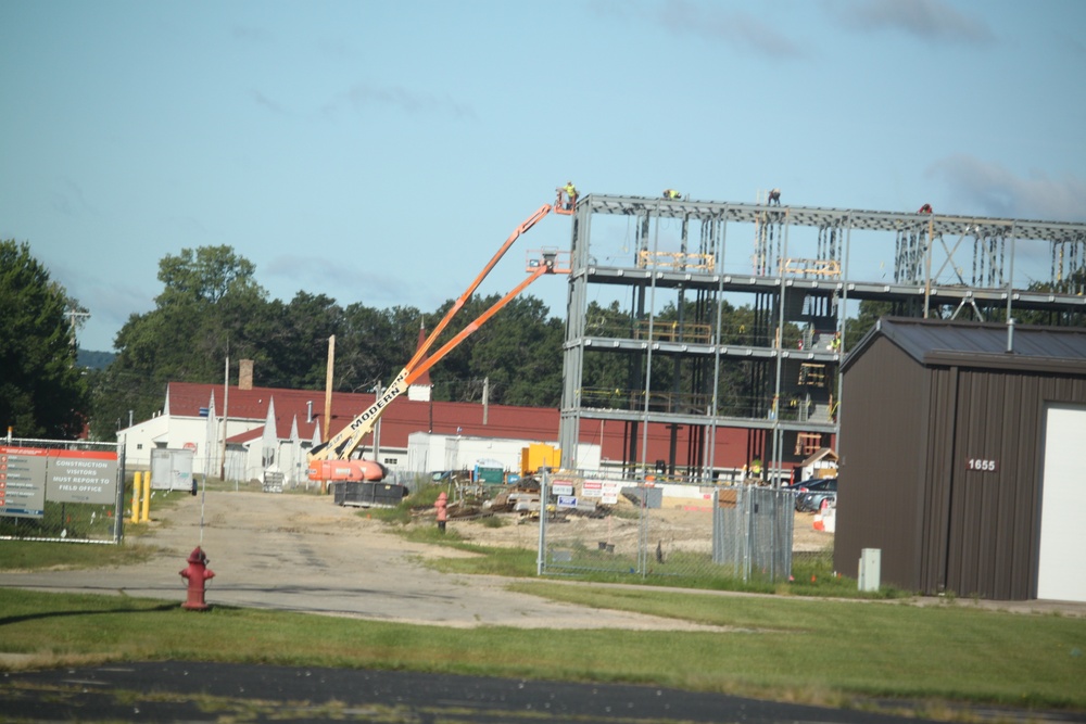 August 2025 construction operations for $55.75 million Collective Training Officers Quarters Project at Fort McCoy