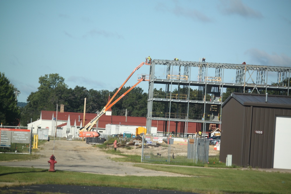 August 2025 construction operations for $55.75 million Collective Training Officers Quarters Project at Fort McCoy