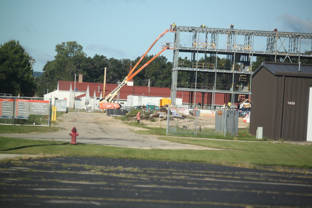 August 2025 construction operations for $55.75 million Collective Training Officers Quarters Project at Fort McCoy