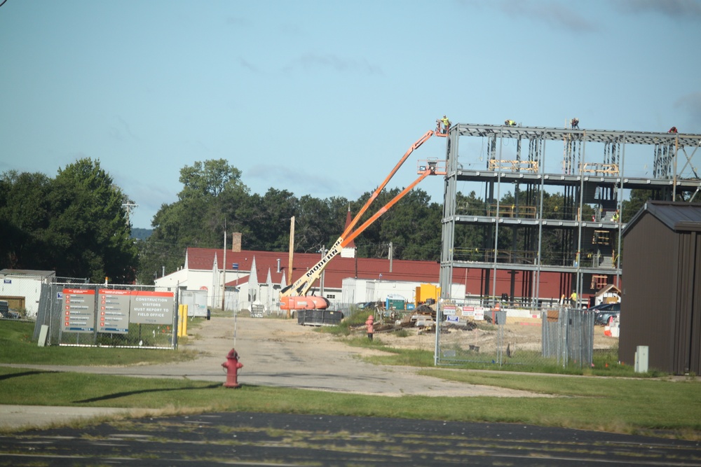 August 2025 construction operations for $55.75 million Collective Training Officers Quarters Project at Fort McCoy