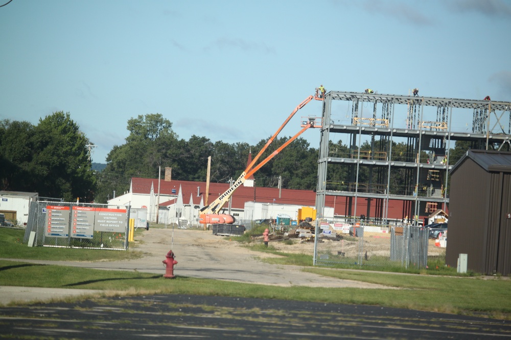 August 2025 construction operations for $55.75 million Collective Training Officers Quarters Project at Fort McCoy