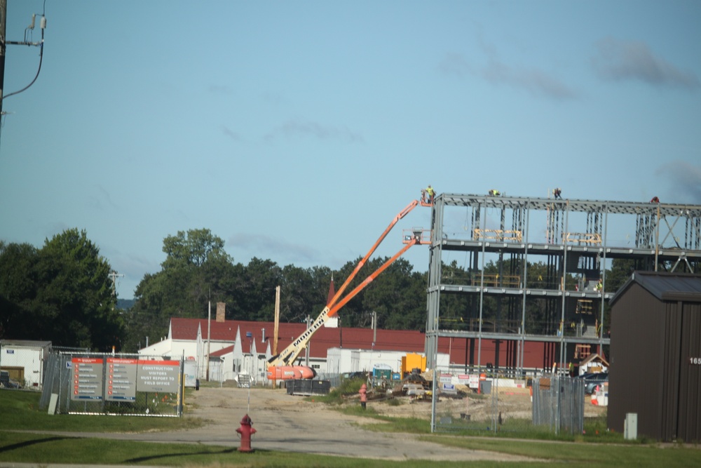 August 2025 construction operations for $55.75 million Collective Training Officers Quarters Project at Fort McCoy