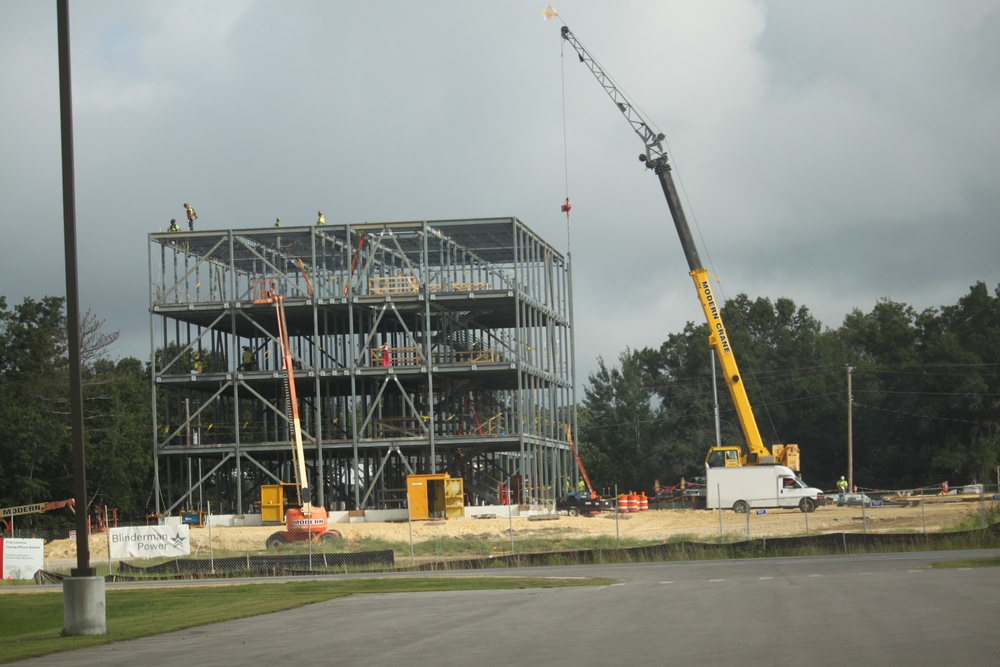 August 2025 construction operations for $55.75 million Collective Training Officers Quarters Project at Fort McCoy