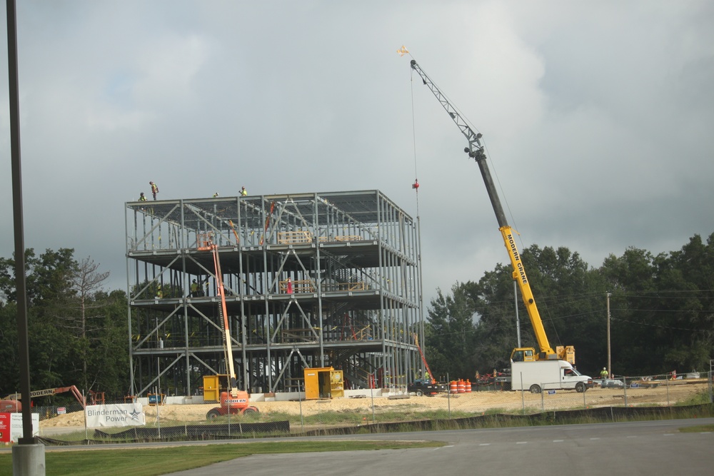 August 2025 construction operations for $55.75 million Collective Training Officers Quarters Project at Fort McCoy
