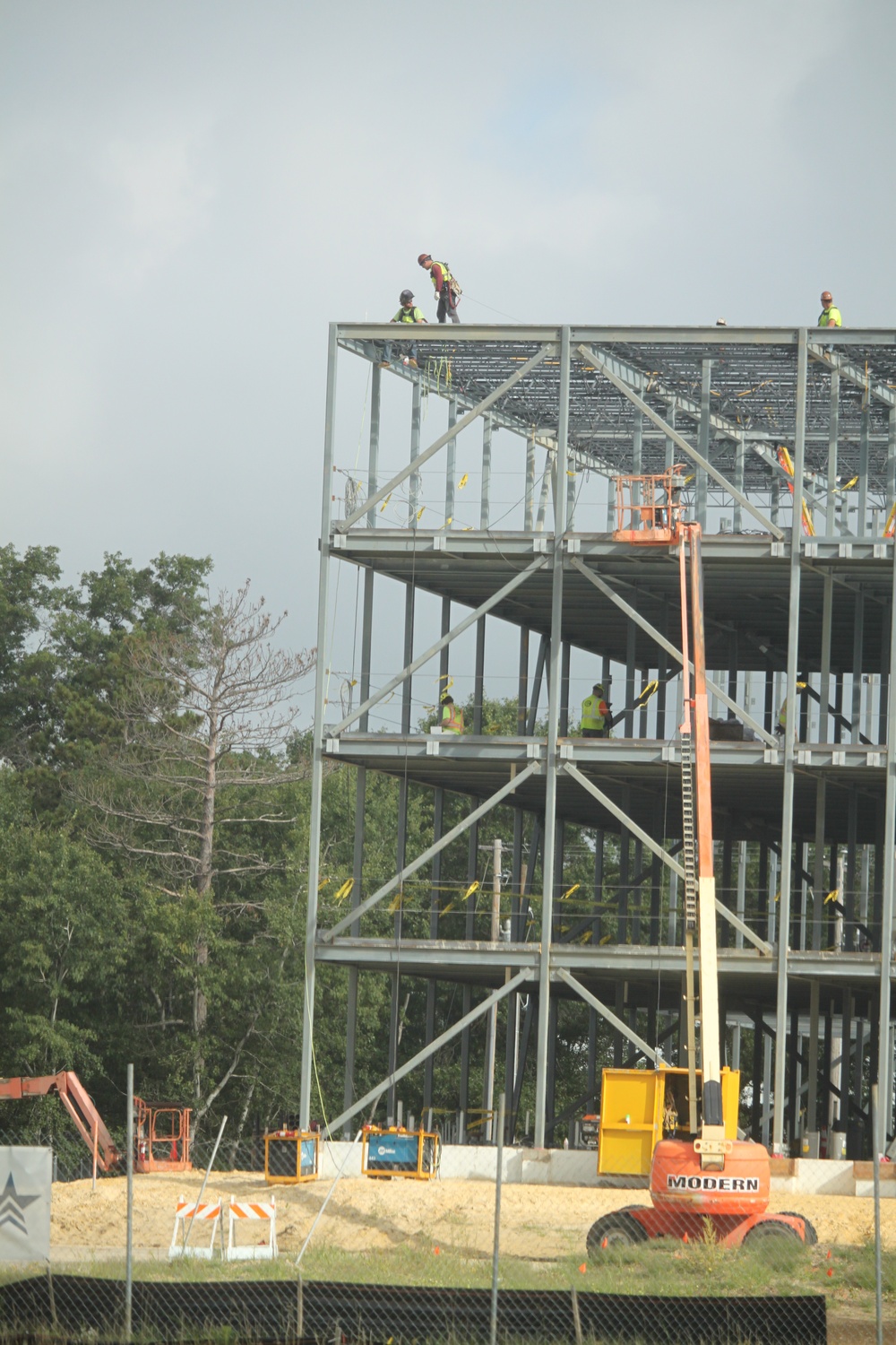 August 2025 construction operations for $55.75 million Collective Training Officers Quarters Project at Fort McCoy