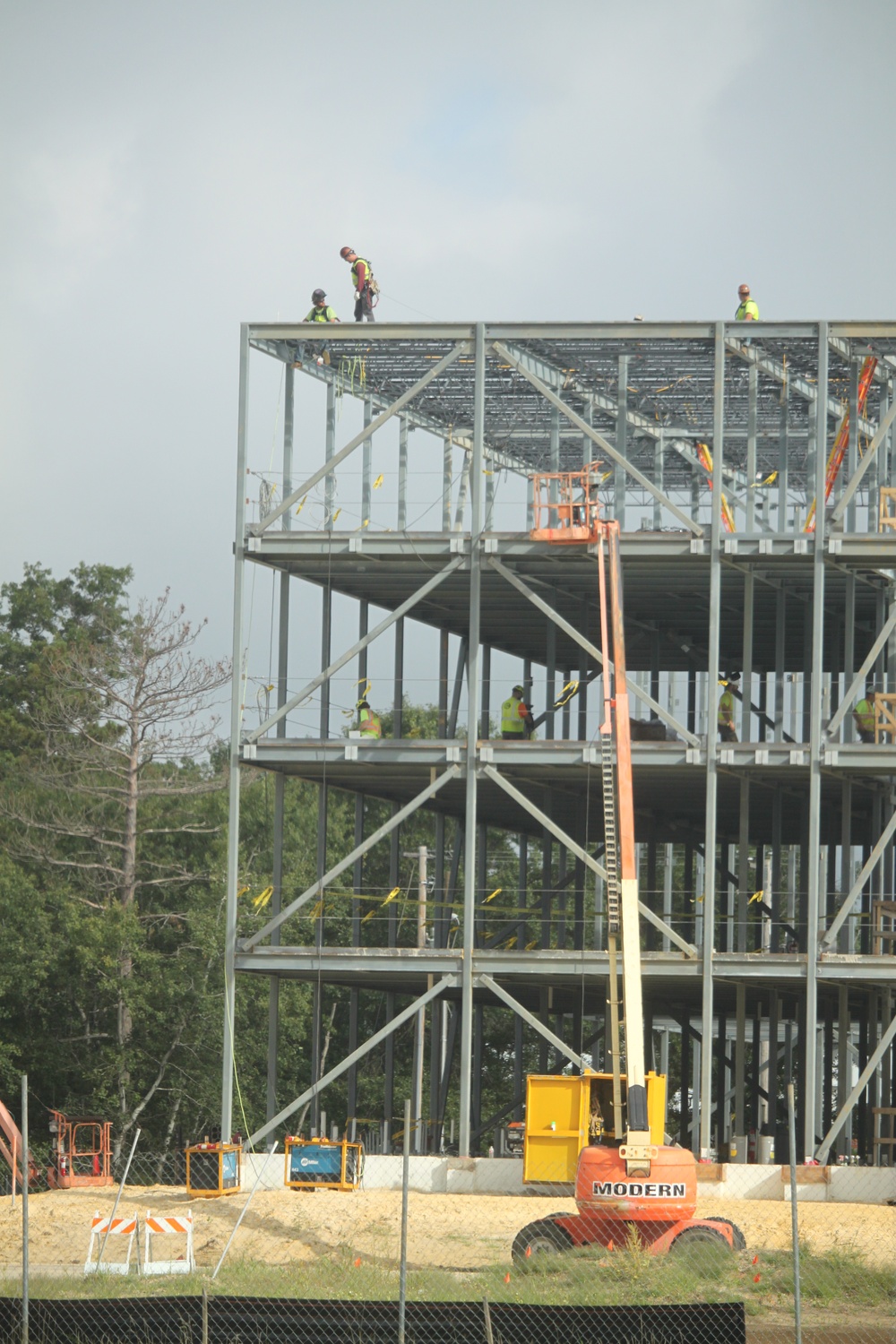 August 2025 construction operations for $55.75 million Collective Training Officers Quarters Project at Fort McCoy