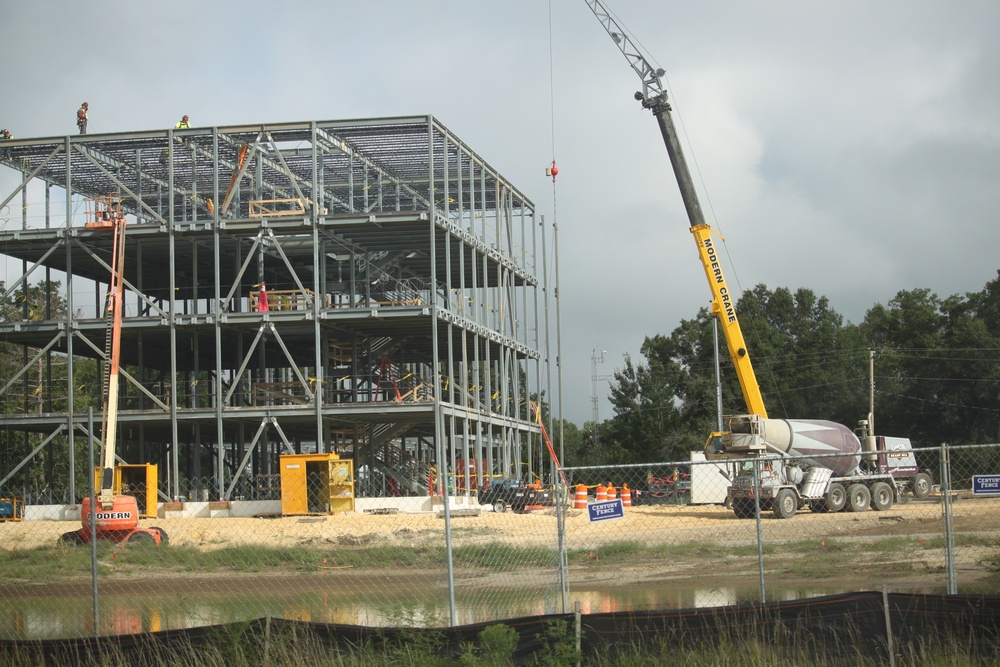 August 2025 construction operations for $55.75 million Collective Training Officers Quarters Project at Fort McCoy