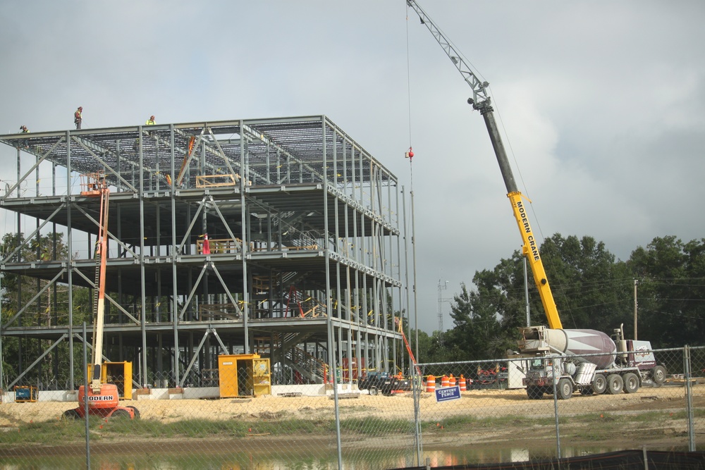 August 2025 construction operations for $55.75 million Collective Training Officers Quarters Project at Fort McCoy