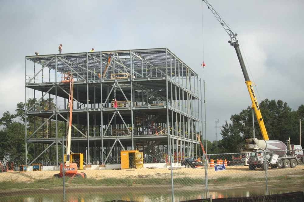 August 2025 construction operations for $55.75 million Collective Training Officers Quarters Project at Fort McCoy