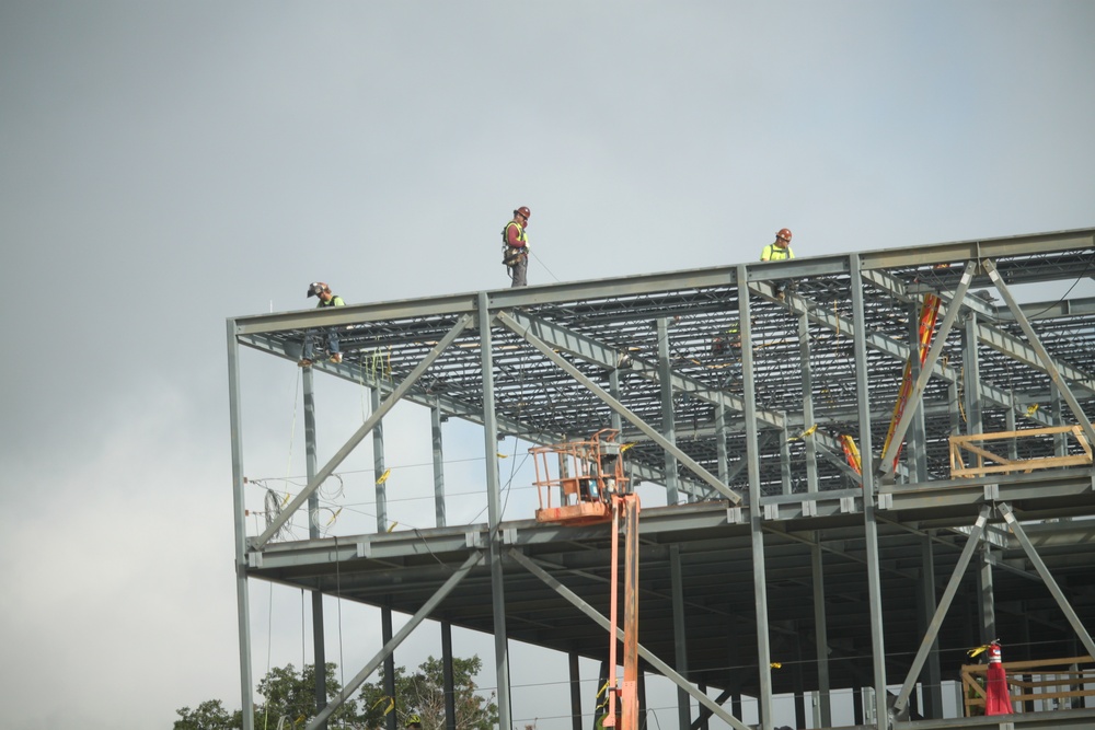 August 2025 construction operations for $55.75 million Collective Training Officers Quarters Project at Fort McCoy