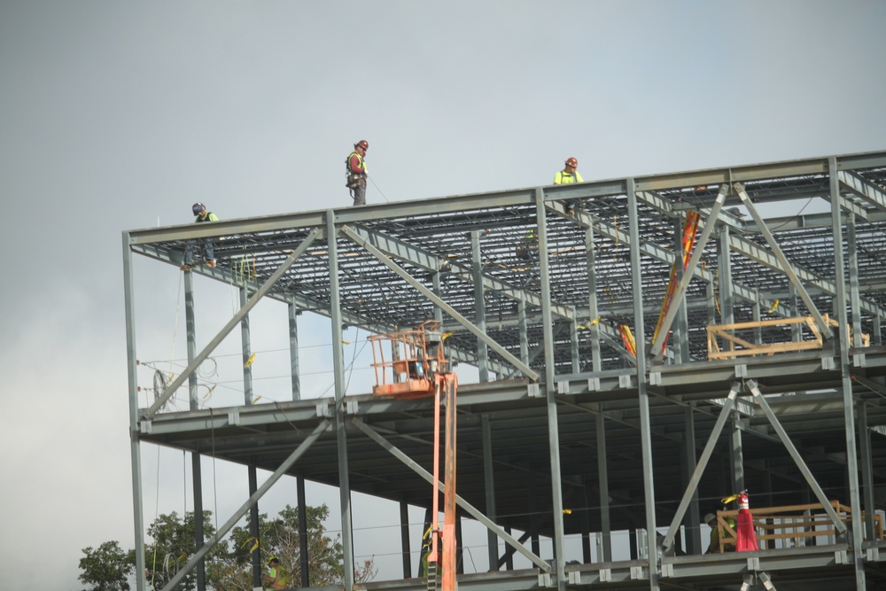 August 2025 construction operations for $55.75 million Collective Training Officers Quarters Project at Fort McCoy
