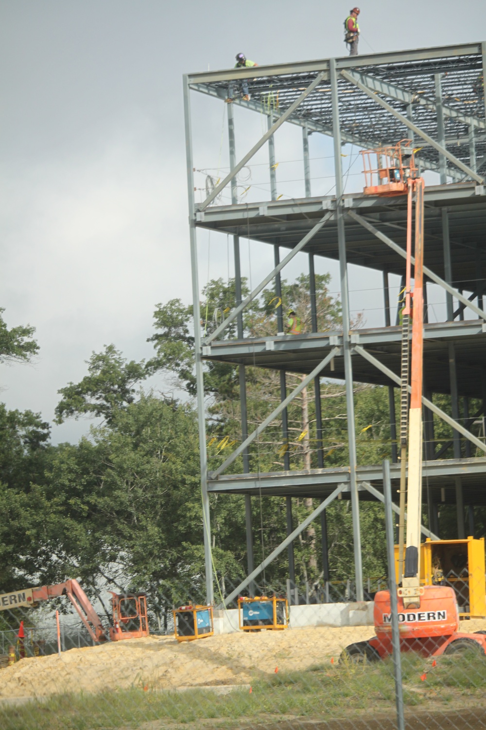 August 2025 construction operations for $55.75 million Collective Training Officers Quarters Project at Fort McCoy
