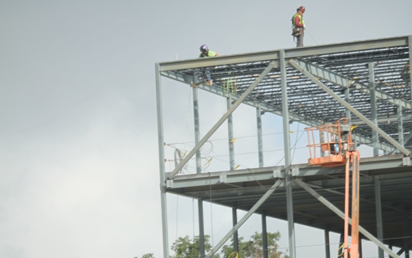 August 2025 construction operations for $55.75 million Collective Training Officers Quarters Project at Fort McCoy