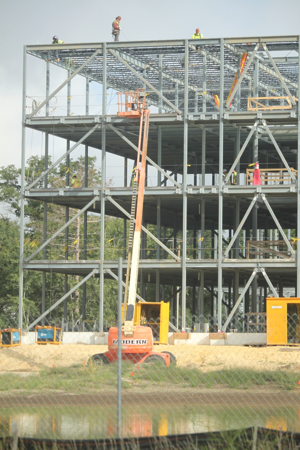 August 2025 construction operations for $55.75 million Collective Training Officers Quarters Project at Fort McCoy