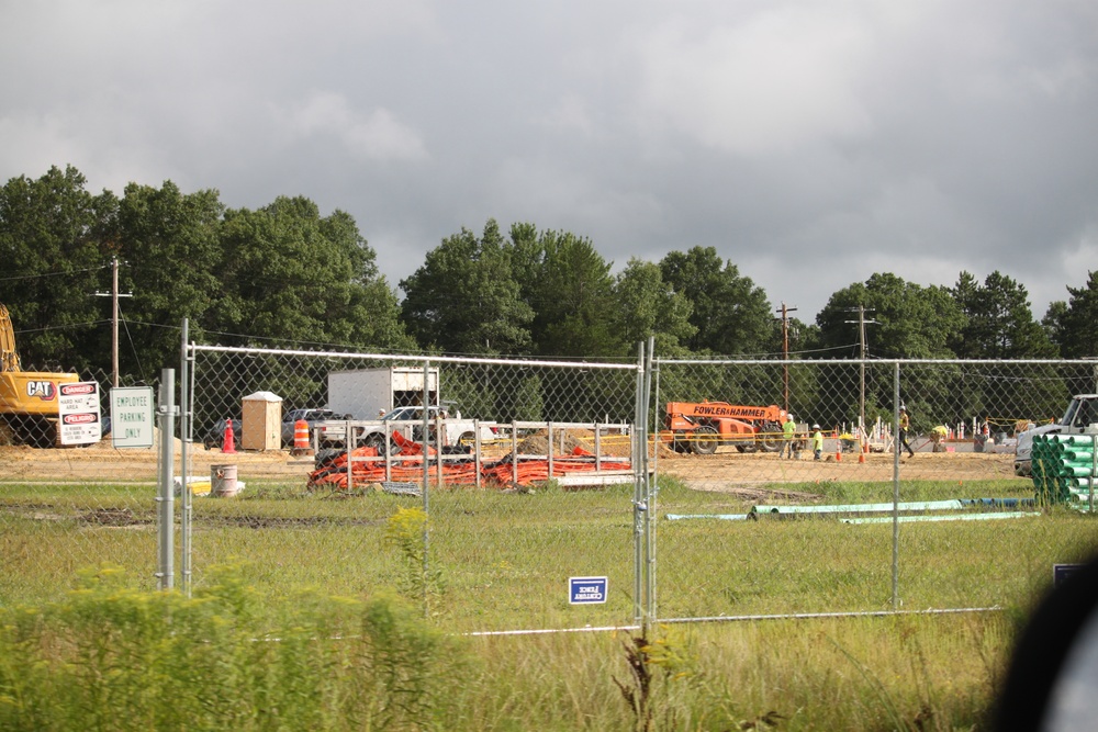 August 2025 construction operations for $55.75 million Collective Training Officers Quarters Project at Fort McCoy