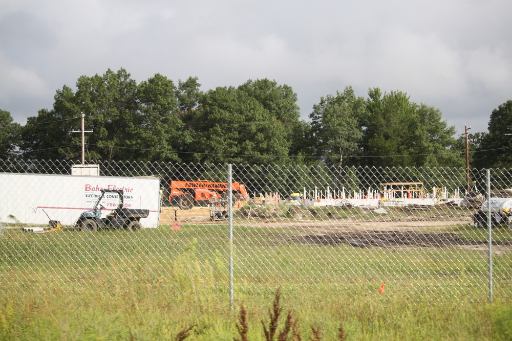 August 2025 construction operations for $55.75 million Collective Training Officers Quarters Project at Fort McCoy