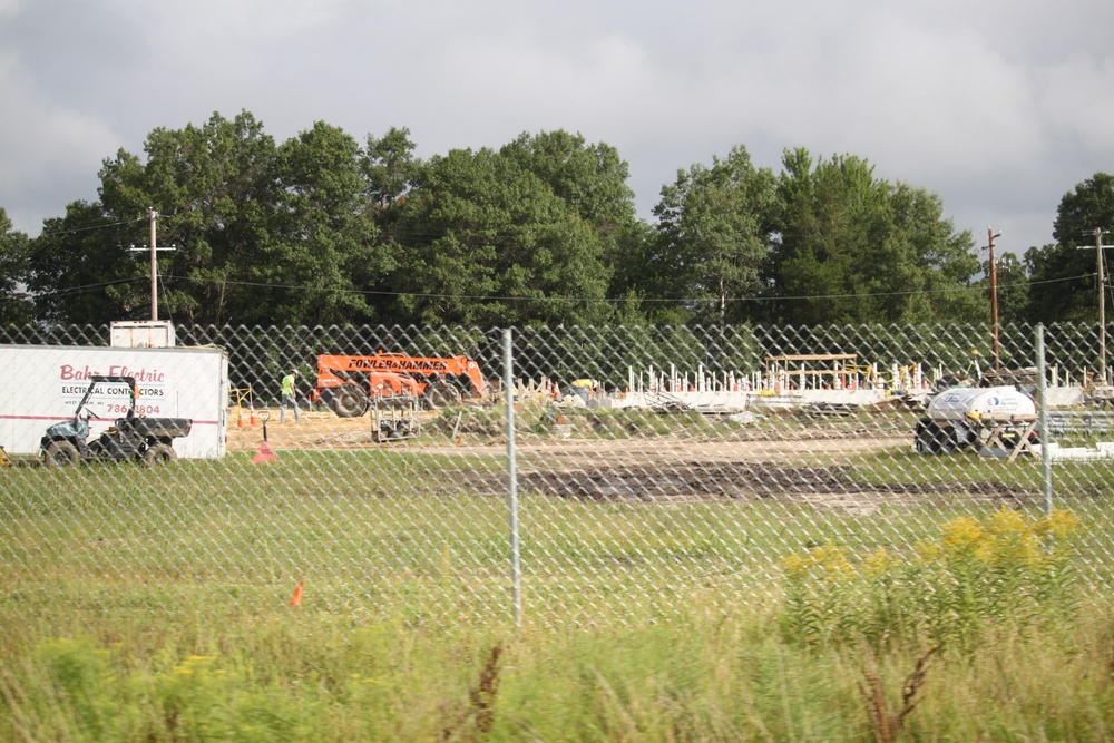 August 2025 construction operations for $55.75 million Collective Training Officers Quarters Project at Fort McCoy