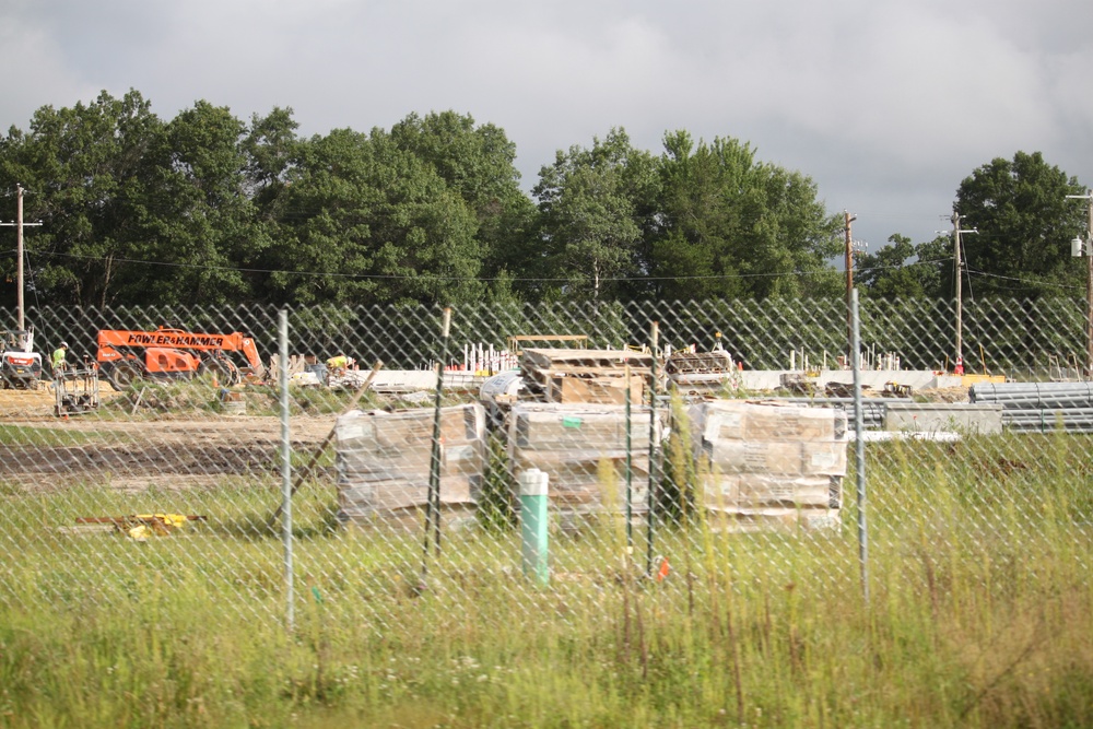 August 2025 construction operations for $55.75 million Collective Training Officers Quarters Project at Fort McCoy